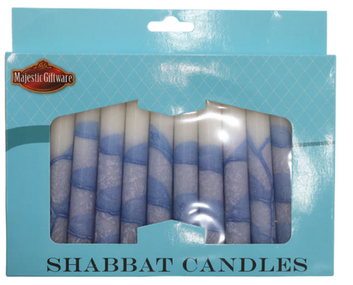 Blue Tree Shabbat Candles 12 pk