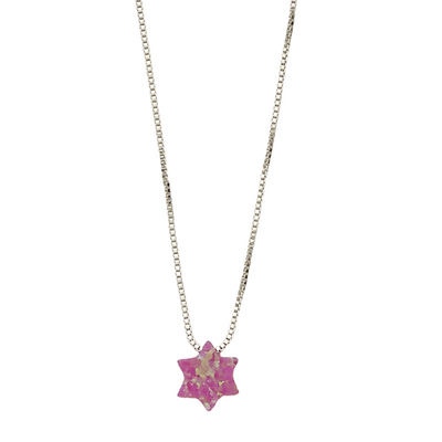Pink Opal Star Necklace
