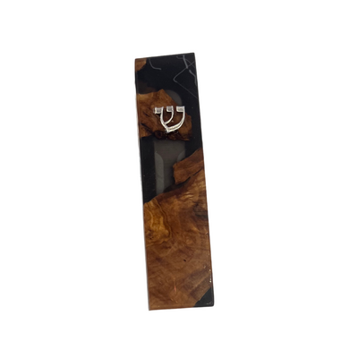 Resin and Olive Wood Mezuzah