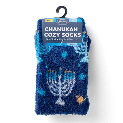 Kids Cozy Slipper Menorah Sock