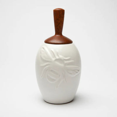 Ceramic Bee Honey Pot w/ Dipper