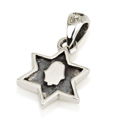 Star of David - Reversible Hamsa/Double Star 16" Necklace