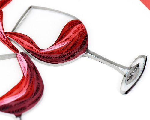 A Toast To Love Quilling Card - The Weitzman Museum Store - LV229