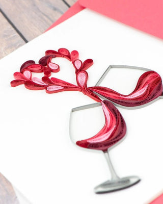 A Toast To Love Quilling Card - The Weitzman Museum Store - LV229