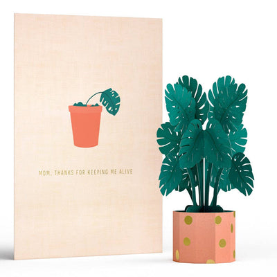 Thanks for Keeping Me Alive, Mom Card with Mini Bouquet