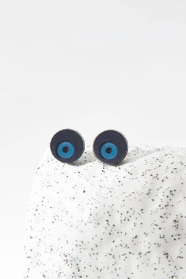 Abstraction Earrings - Black & Blue - The Weitzman Museum Store - EE101BKBU-JE