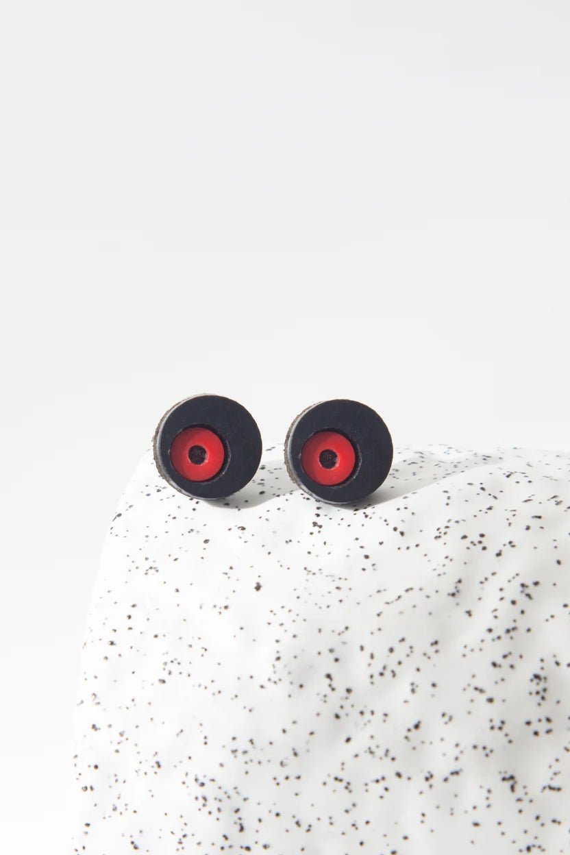 Abstraction Earrings - Black & Red - The Weitzman Museum Store - EE101BKRD-JE