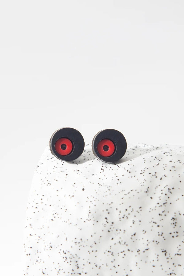 Abstraction Earrings - Black & Red - The Weitzman Museum Store - EE101BKRD-JE