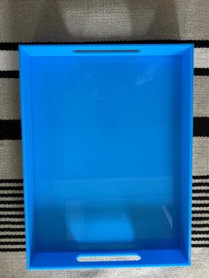 Acrylic Canasta Tray in Clear or Blue - The Weitzman Museum Store - 