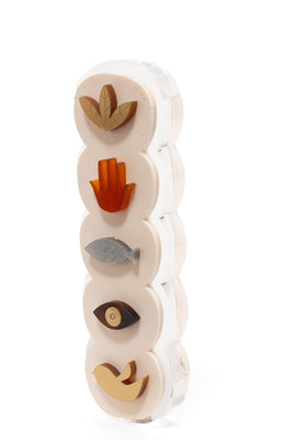 Acrylic Circles Mezuzah in 2 Designs - The Weitzman Museum Store - 710460
