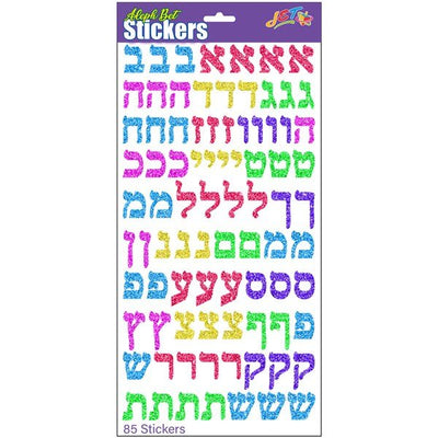 Aleph Bet Stickers - Prismatic - The Weitzman Museum Store - 386