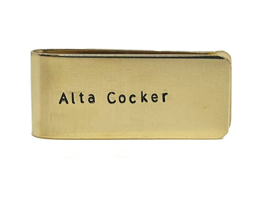 Alta Cocker Money Clip Yellow Brass - The Weitzman Museum Store - NJBMCB