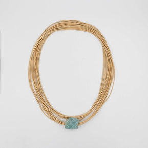 Amazonite Long Rose Wire Necklace - The Weitzman Museum Store - SH22ROSE-AMAZONITE