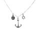 Anchor with Compass Rose & Star of David Necklace - The Weitzman Museum Store - N485N