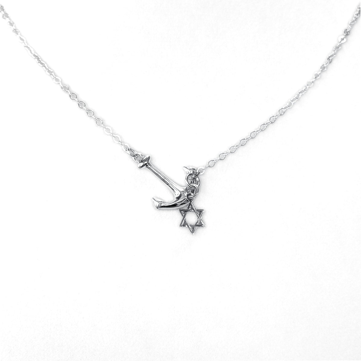Anchored in Faith Star of David Necklace - The Weitzman Museum Store - N486N