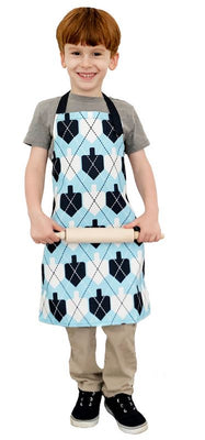 Argyle Dreidel Hanukkah Apron - The Weitzman Museum Store - 7 - 847384017418