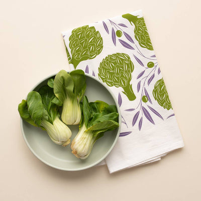 Artichokes + Olives Tea Towel - The Weitzman Museum Store - KT408