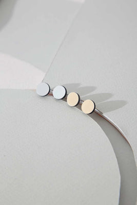 Audrey Tiny Circle Earrings in SIlver - The Weitzman Museum Store - AU05SL-JE