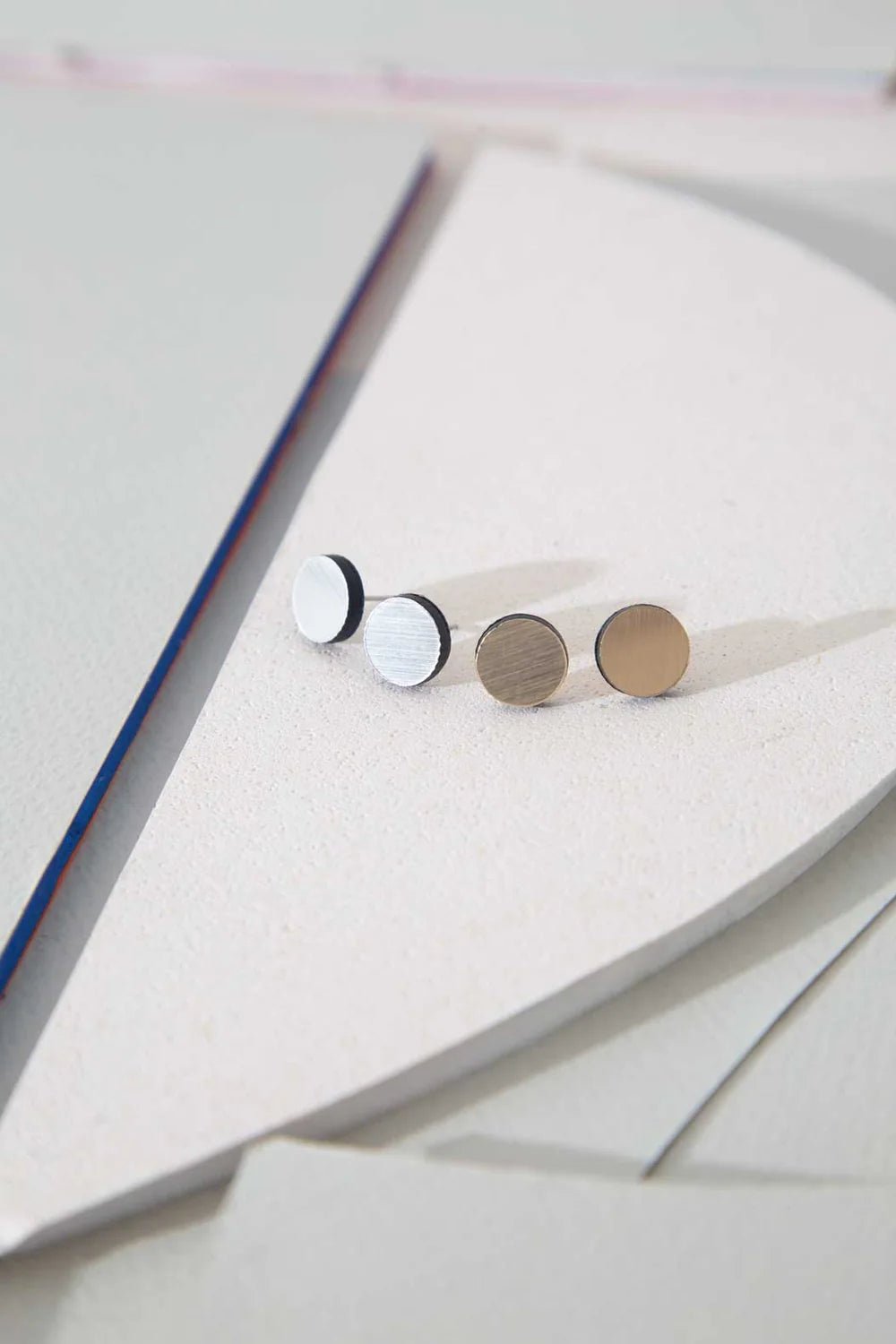 Audrey Tiny Circle Earrings in SIlver - The Weitzman Museum Store - AU05SL-JE