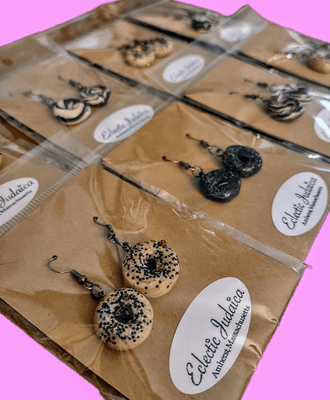 Bagel Earrings - The Weitzman Museum Store - BGEplainRG