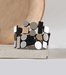 Bauhaus Bracelet - Silver, Black, & Gold - The Weitzman Museum Store - BH12SBG01-JB
