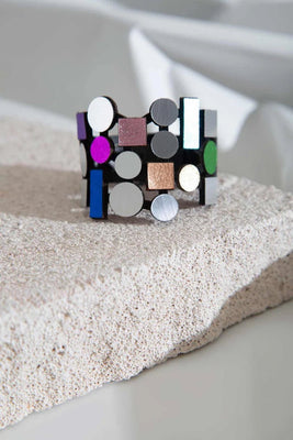 Bauhaus Bracelet - Silver & Rainbow - The Weitzman Museum Store - BH12SLRB01-JB
