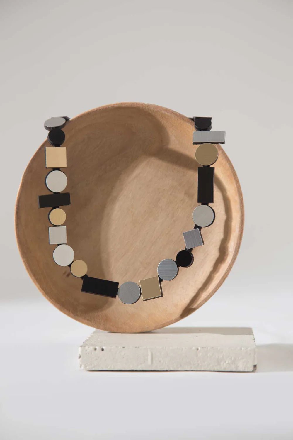 Bauhaus Necklace Silver + Black + Gold - The Weitzman Museum Store - BH09SBG - JN