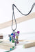Bauhaus Pendant Necklace - Silver & Rainbow - The Weitzman Museum Store - BH28SLRB-JN