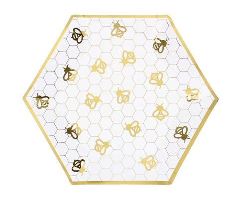 Bee & Honeycomb 9" Plate 10 Pack - The Weitzman Museum Store - PPL - 5962