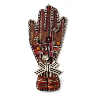 Bejeweled Plaid Hand Pin - The Weitzman Museum Store - ORP48