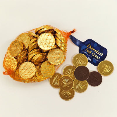 Belgian Chanukah Gelt 170g of Milk Chocolate Coins - The Weitzman Museum Store - CH-GELT-34G