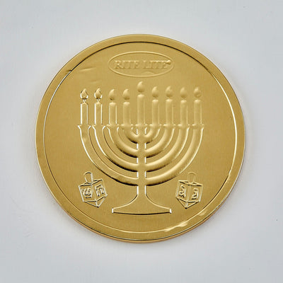 Belgian Milk Chocolate Chanukah Gelt Medallion - The Weitzman Museum Store - ch-coin