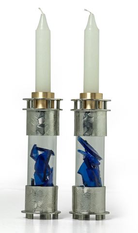 Beloved Wedding Glass Candle Holders in Multiple Patterns - The Weitzman Museum Store - 7-847384009295