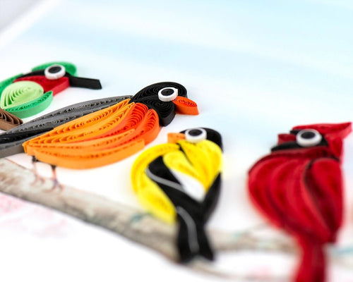 Bird Quilling Card in Multiple Design Options - The Weitzman Museum Store - BL1182