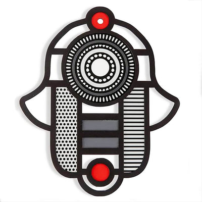 Black and Red Hamsa Wall Art - The Weitzman Museum Store - 784204