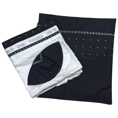 Black and Silver Tallit 18x72 - The Weitzman Museum Store - T-5021A