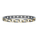 Black & Gold Grit Chain Link Pave Hinged Bangle - The Weitzman Museum Store - YRZB080231B - H