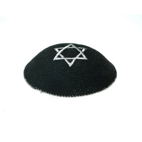 Black Knit Star of David Kippah - The Weitzman Museum Store - MCC903