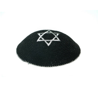 Black Knit Star of David Kippah - The Weitzman Museum Store - MCC903