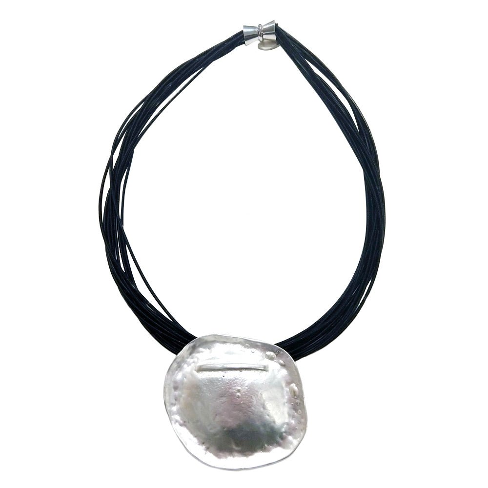 Black Large Pendant Piano Wire Necklace The Weitzman Museum Store