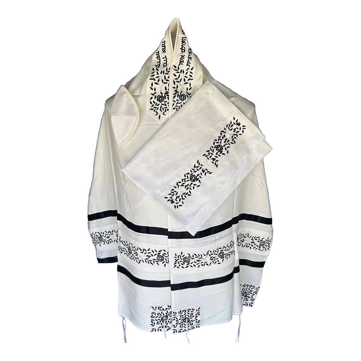 Black Rose Tallit - The Weitzman Museum Store - ADE-104blk