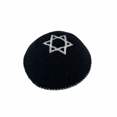 Black Silver Star Kippah - The Weitzman Museum Store - MCC903