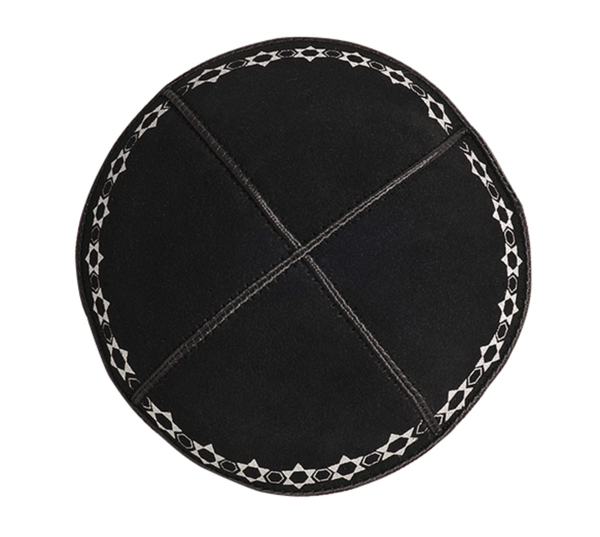 Black Ultra Suede W/Stars Kippah - The Weitzman Museum Store - yz - 5