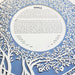 Blooming Tree Ketubah Circle in Dusty Blue by Melanie Dankowicz - The Weitzman Museum Store - 