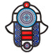 Blue and Red Hamsa Wall Art - The Weitzman Museum Store - 784206