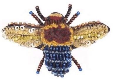 Blue Bee Brooch - The Weitzman Museum Store - 7 - 847384017503