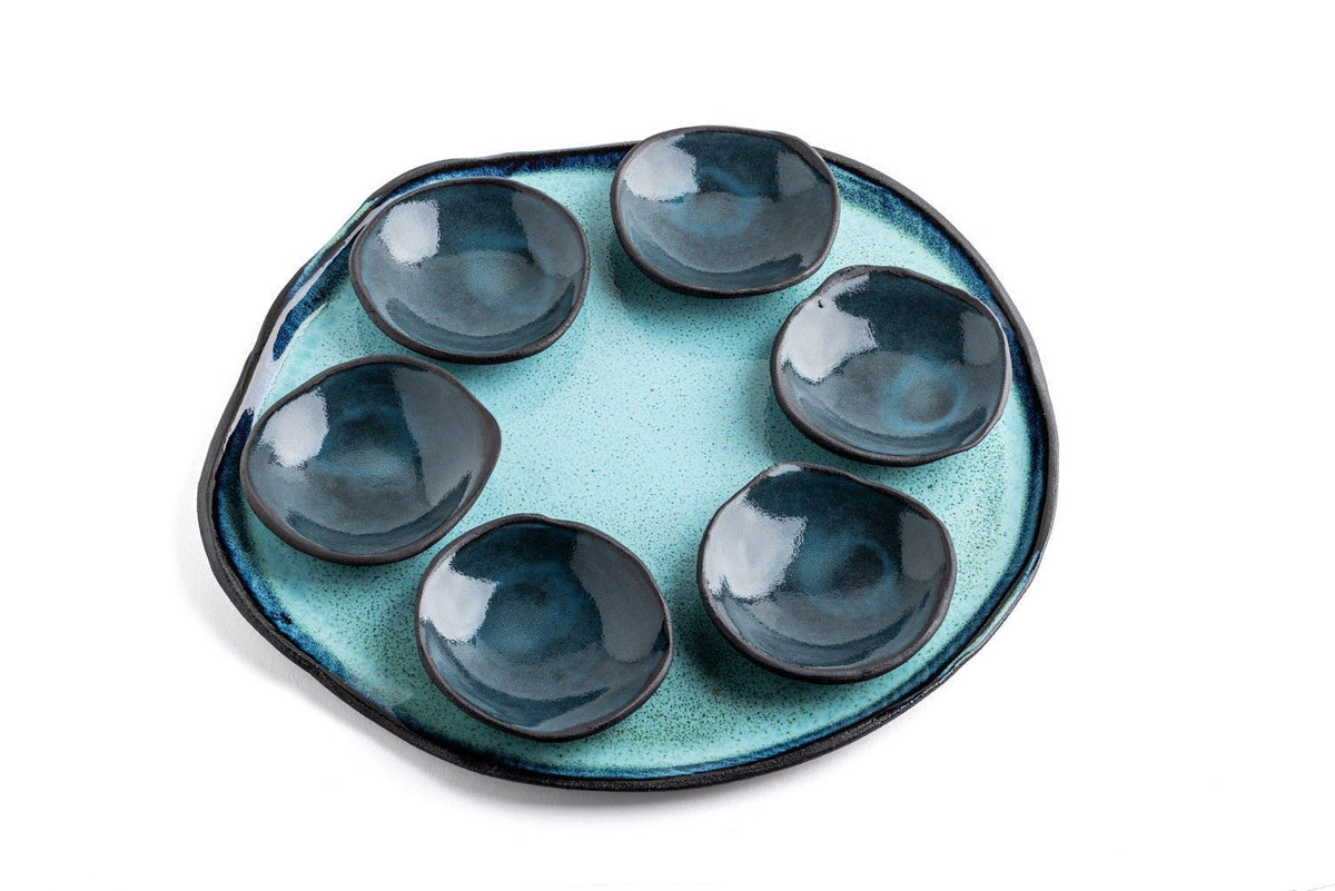 Blue Ceramic Seder Plate - The Weitzman Museum Store - 482519