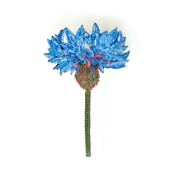 Blue Cornflower Brooch Pin - The Weitzman Museum Store - 