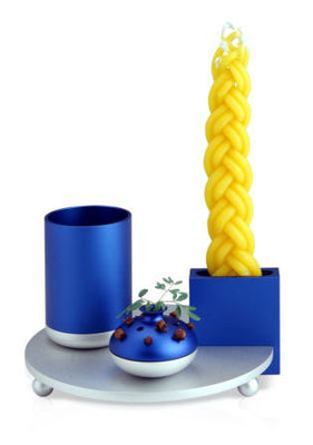 Blue Modern Havdallah Set - The Weitzman Museum Store - 7 - 847384017014