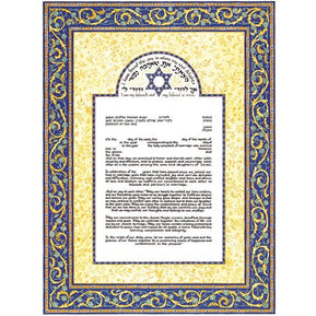 Blue Scroll Ketubah by Mickie Caspi - The Weitzman Museum Store - 1 - 05